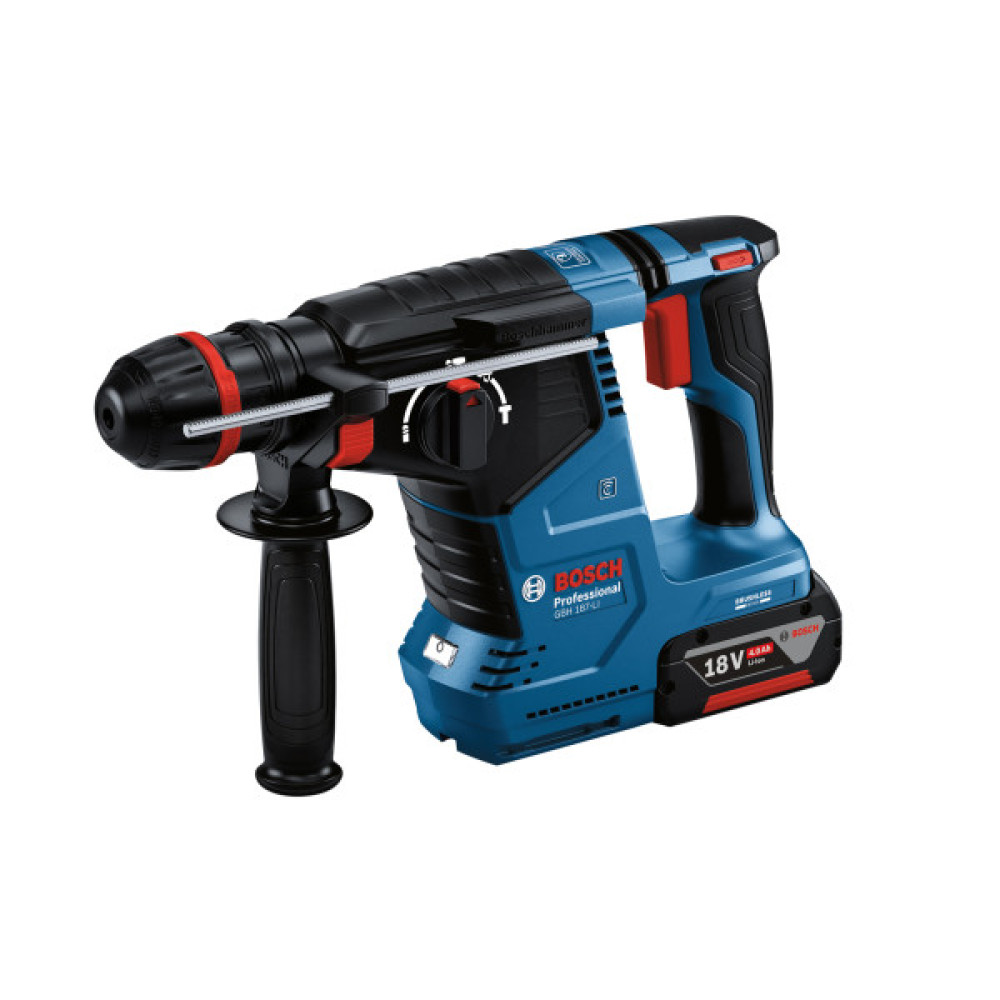 Перфоратор акумуляторний Bosch Professional GBH 187-LI ONE Chuck SDS-Plus 18В акб 2х5А·год 2.4Дж 2.9кг