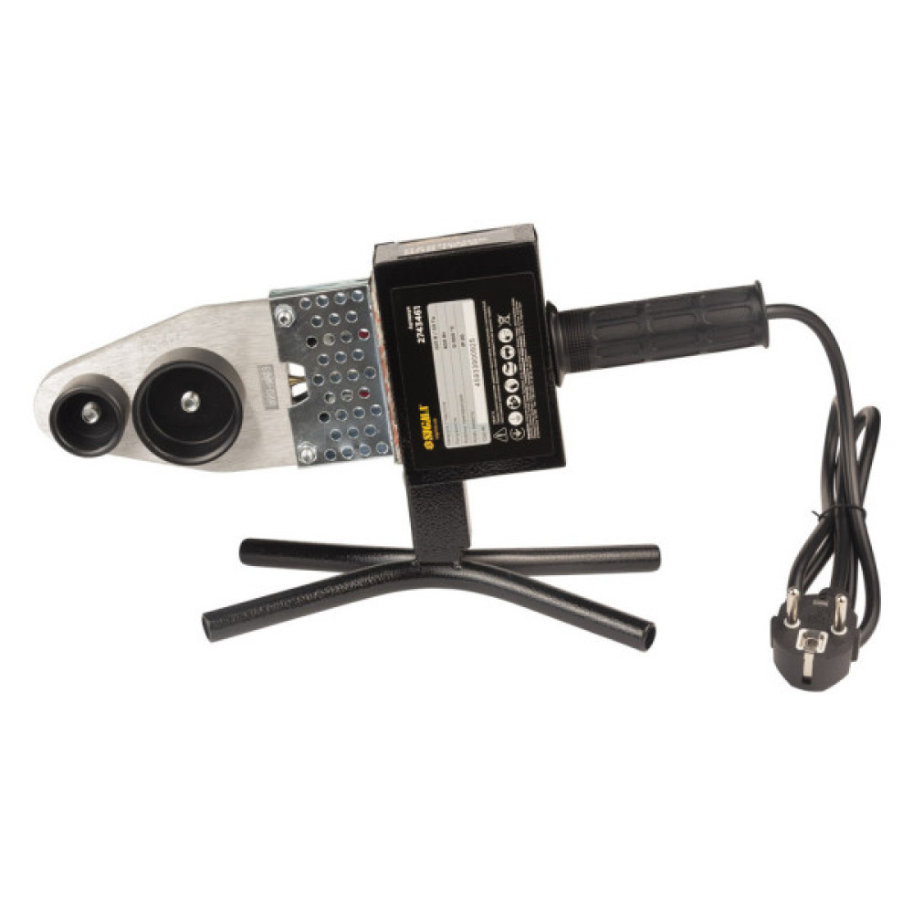 Паяльник для пластикових труб Sigma 800Вт 20-63мм у металевому кейсі (2743461)