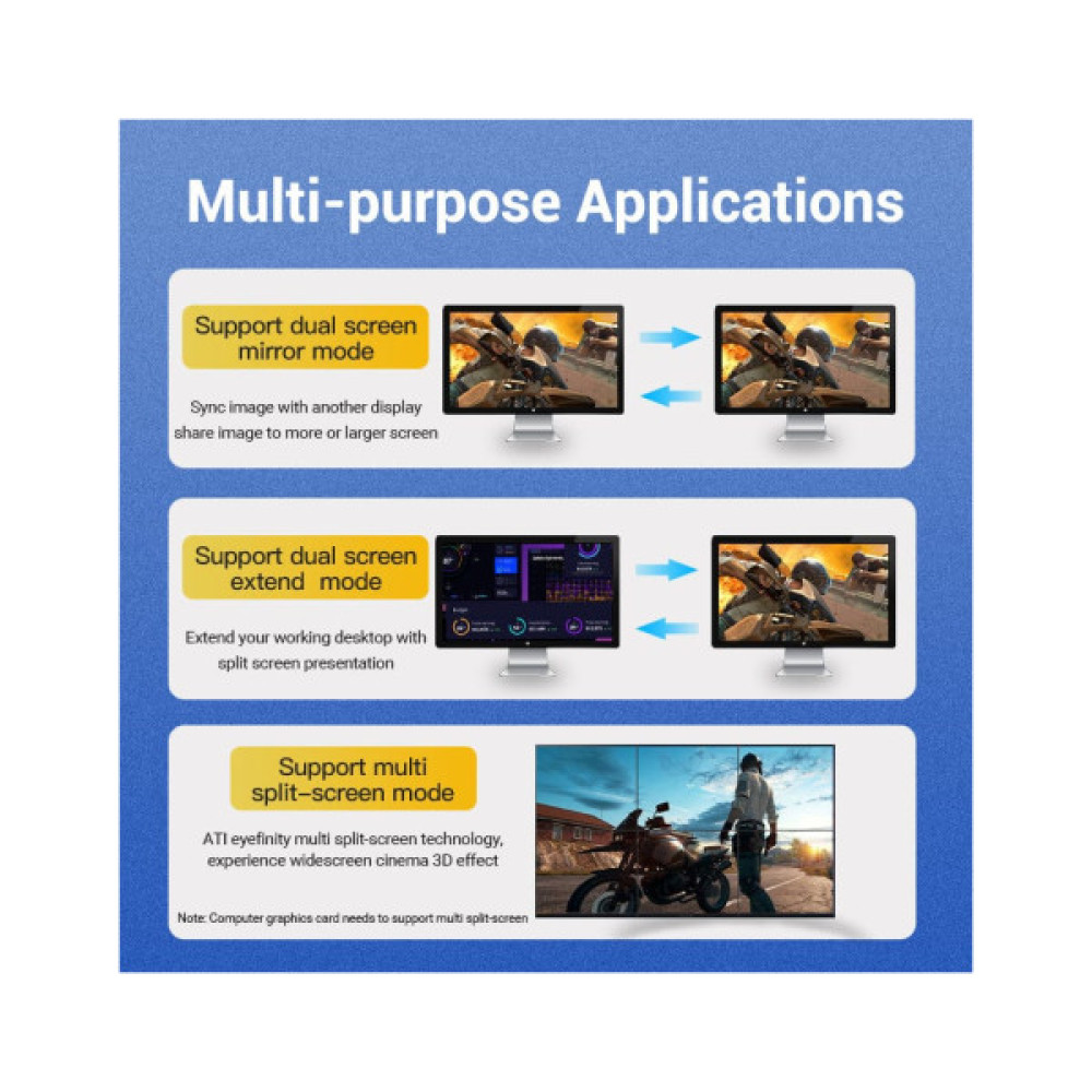 Кабель мультимедійний DisplayPort M to DisplayPort M 2.0m black Vention (HCCBH)