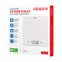 Ваги ARDESTO кухонні, 5кг, AAAx2 в комплекті, скло, білий