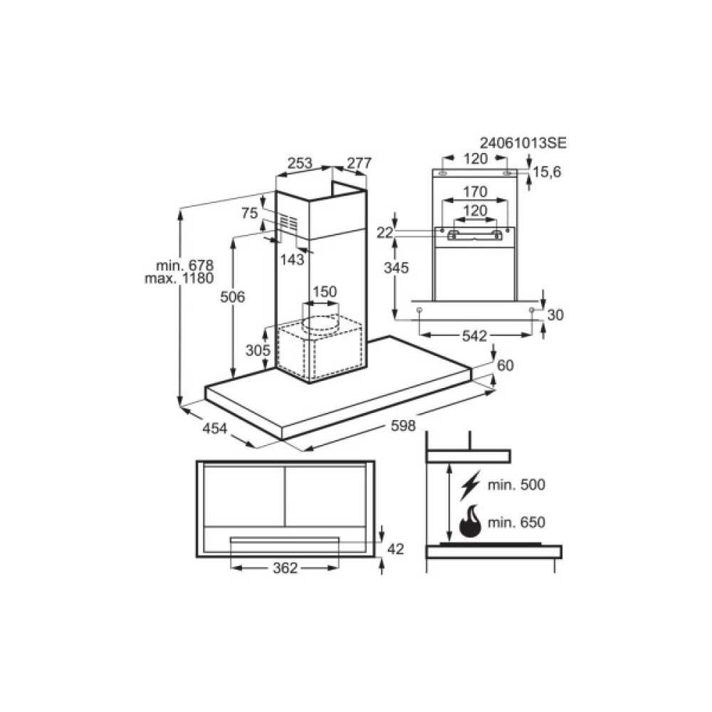 Витяжка кухонна Electrolux LFT816K