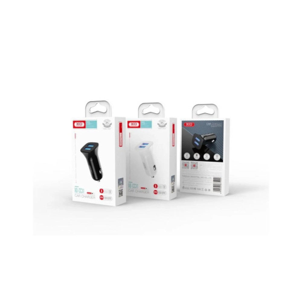 Зарядний пристрій XO CC31 2.4A/2 USB White (XO-СC31-WH)