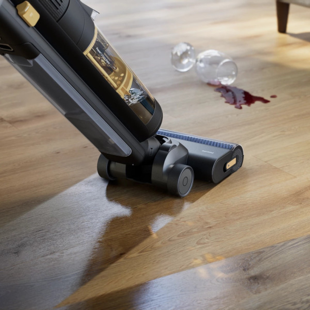 Пилосос Philips безпровідний AquaTrio, 7000 Series, вологе прибирання, конт пил -0.42л, автон. робота до 25хв, PowerCyclone Aqua, турборежим, чорний