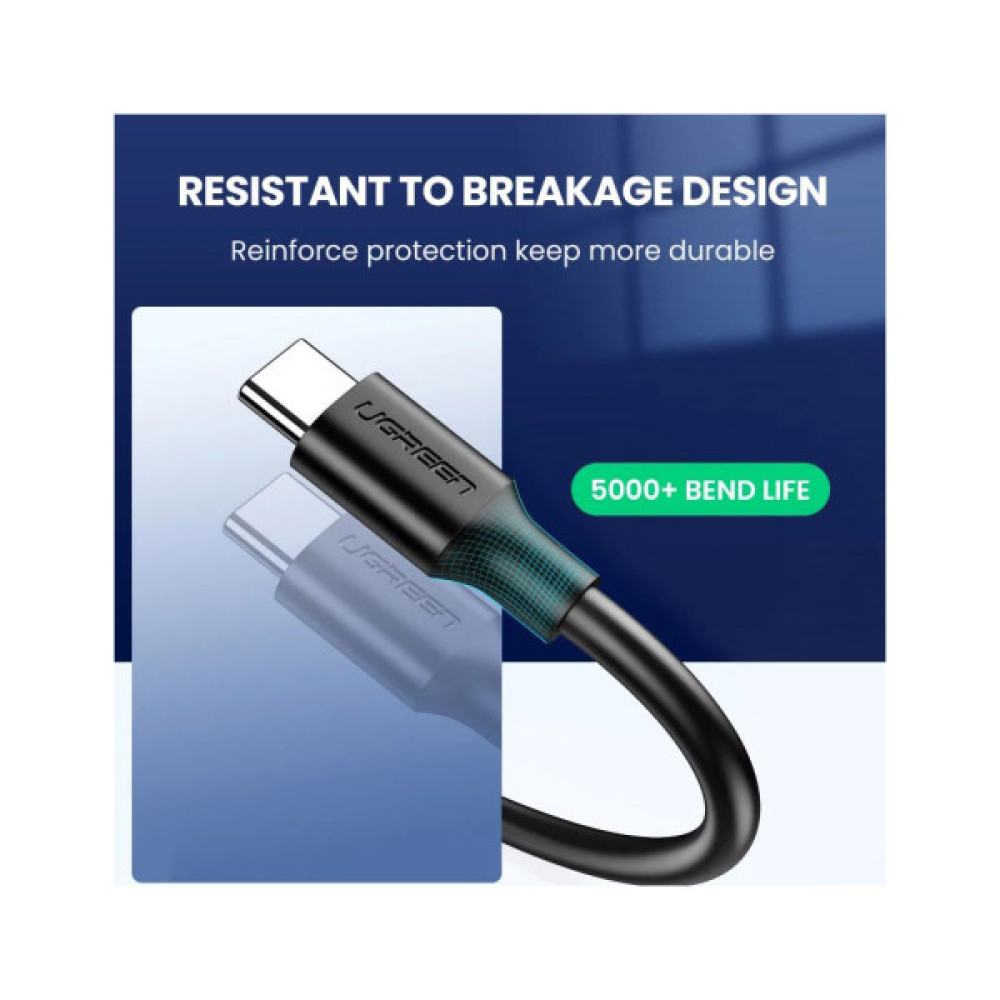 Дата кабель USB 3.0 AM to USB-C 0.5m 3A US184 black Ugreen (20881)