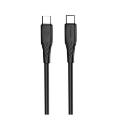Дата кабель USB-C to USB-C 1.0m 3A 60W textured PVC black ColorWay (CW-CBPDCC094-BK)