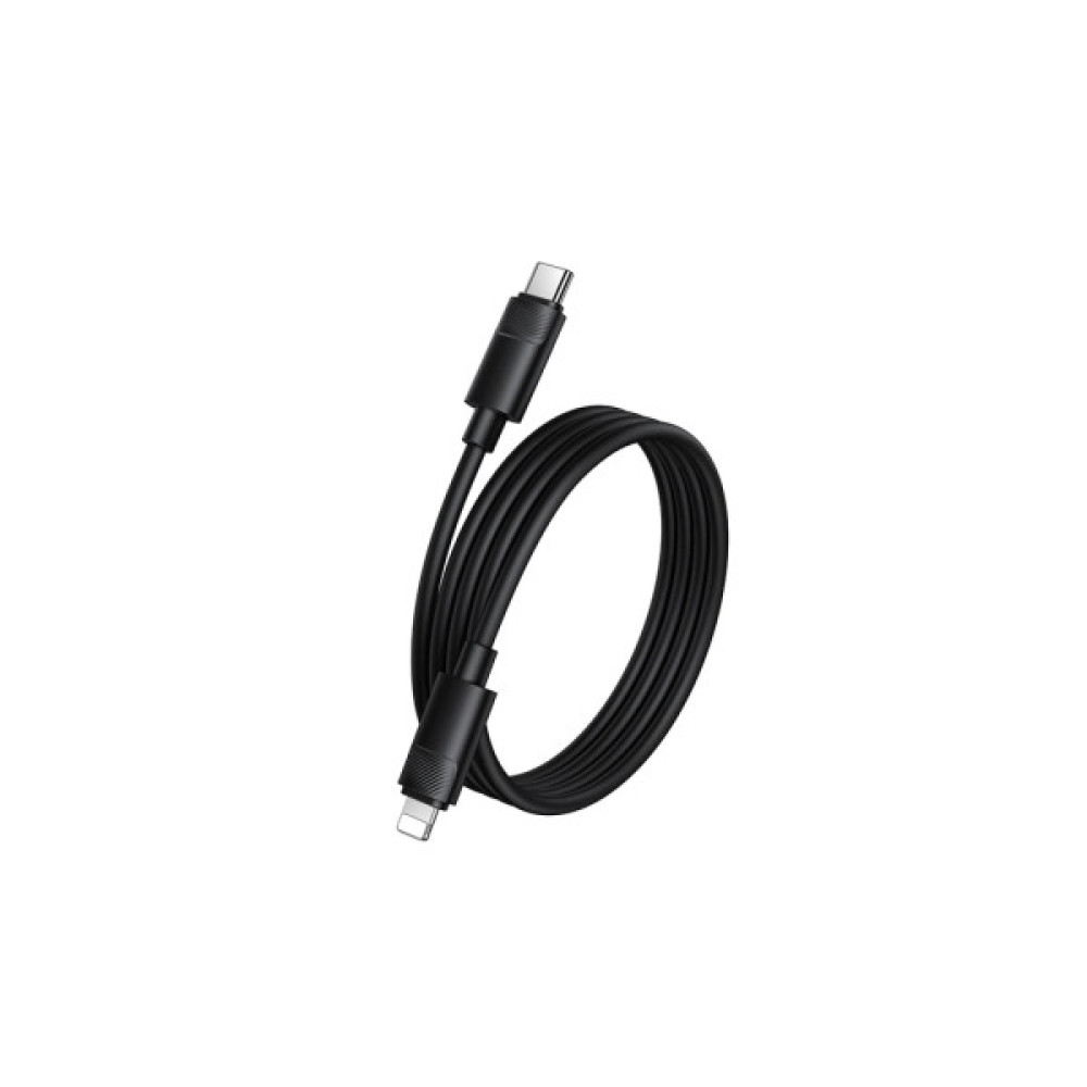 Дата кабель USB-C to Lightning 1.0m PD30W silicone BX123 Leya black BOROFONE (6941991124174)