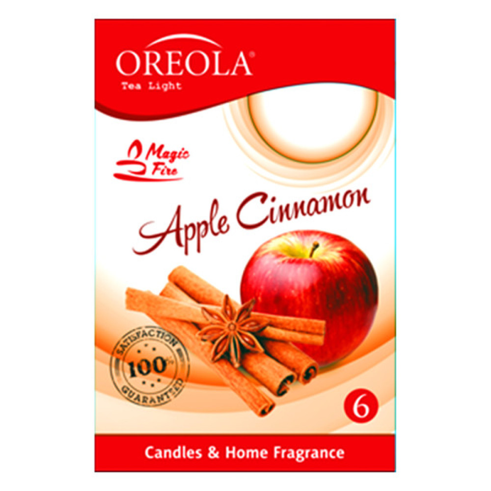 Ароматична свічка Oreola Яблуко і кориця 6 шт (5908252829200)