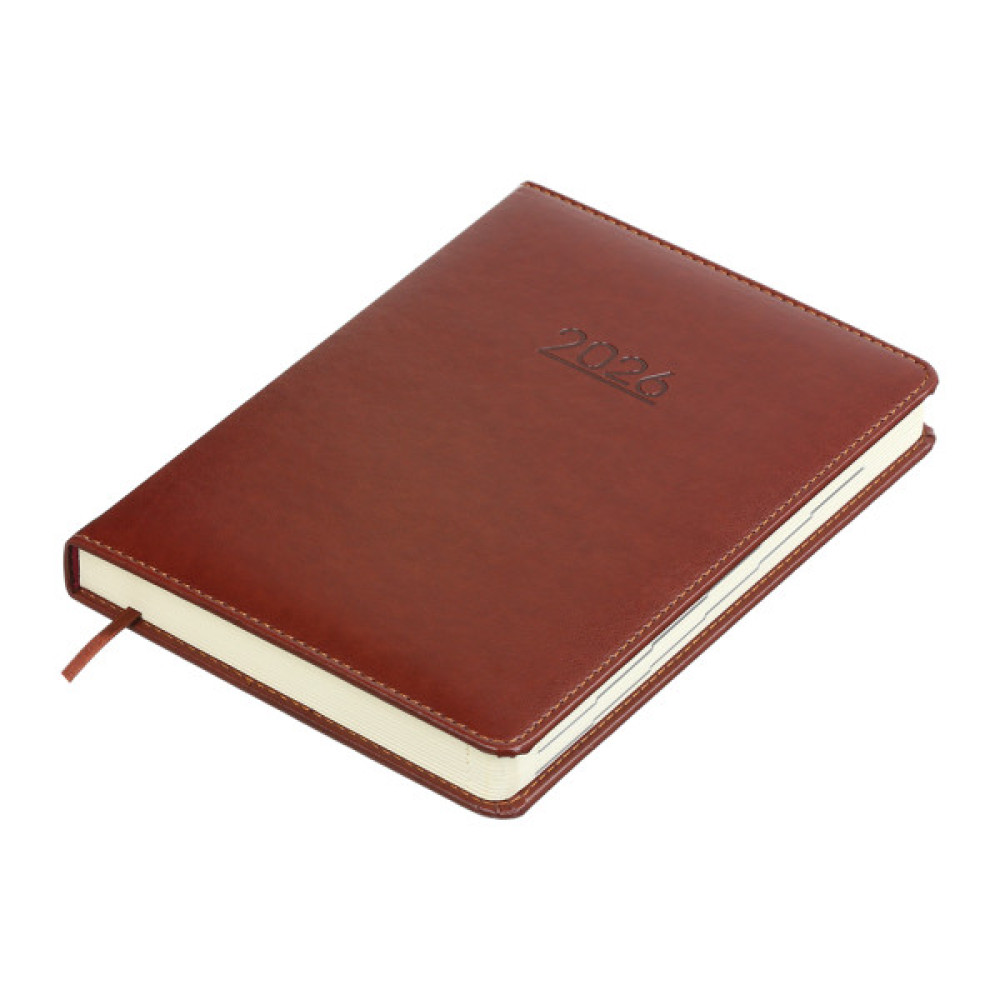 Тижневик Buromax датований 2026 PRIME, А5 коричневий (BM.2196-25)