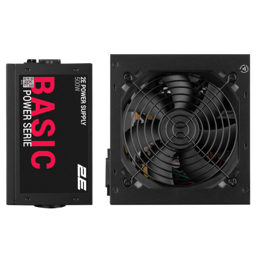 Блок живлення 2E Basic Power  (500W), 80%, 120мм, 1xMB 24pin(20+4), 1xCPU 8pin(4+4), 3xMolex, 4xSATA, 2xPCIe 8pin(6+2)