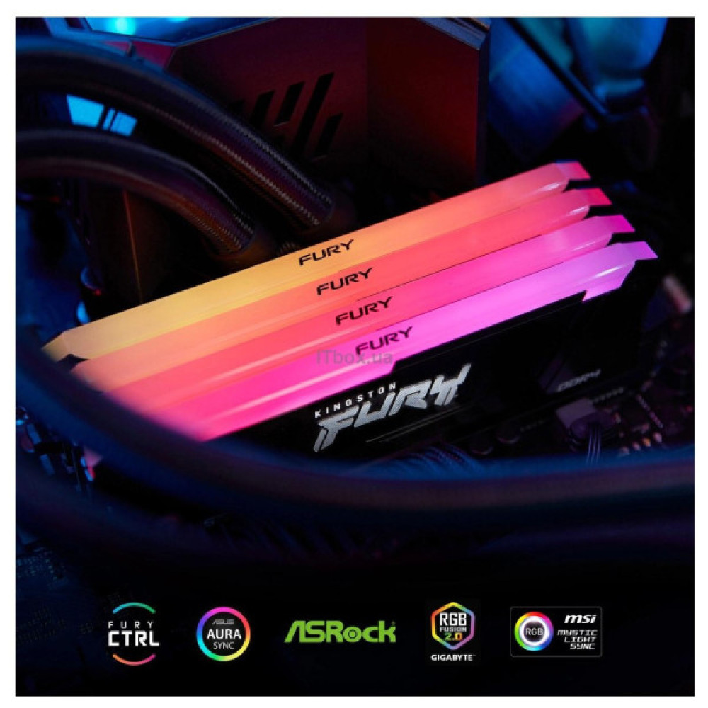 Пам'ять ПК Kingston DDR4 16GB 3200 FURY Beast RGB