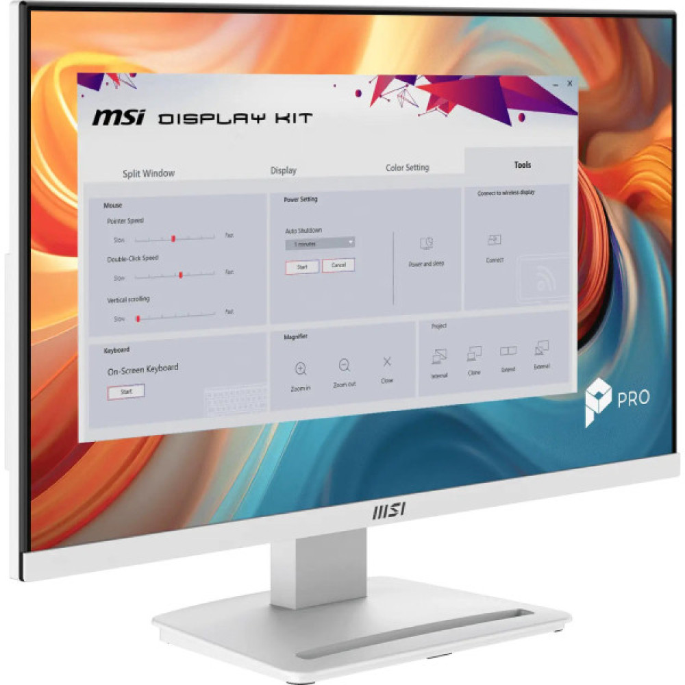 Монітор MSI 23.8" PRO MP241W-E14V HDMI, DP, VA, 144Hz, 1ms, sRGB 98%, FreeSync, білий