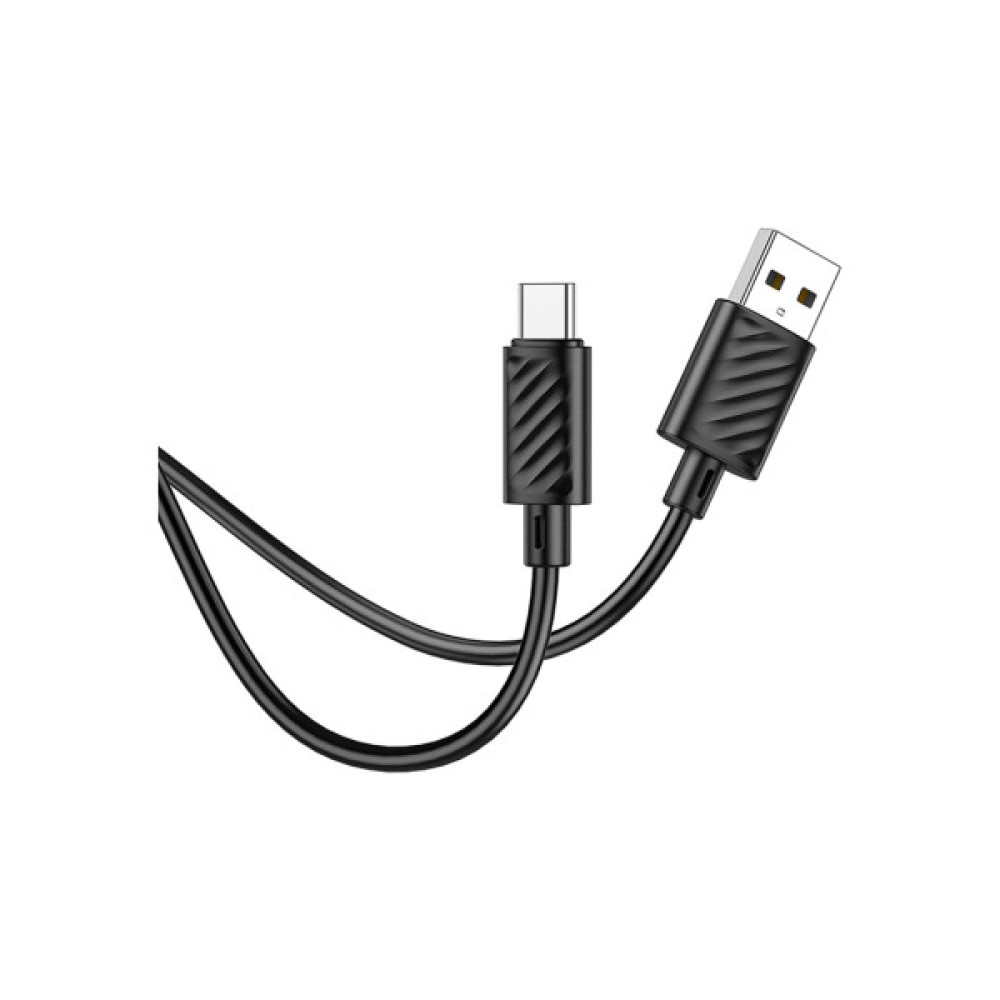 Дата кабель USB 2.0 AM to USB-C 1.0m X88 Gratified black HOCO (6931474783349)