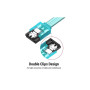 Кабель для передачі даних SATA 3.0 7pin F/F 0.5m L Blue VENTION (KDDSD)