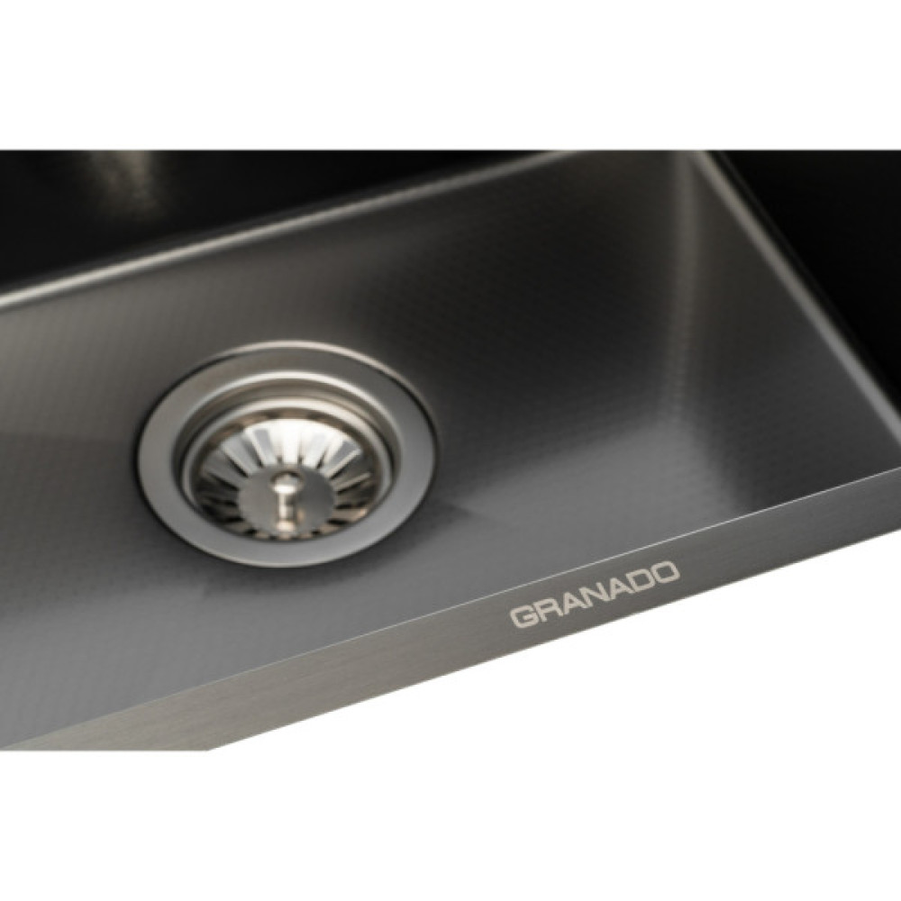 Мийка кухонна GRANADO Under top max STEEL S201 black honeycomb (GS07201BH)