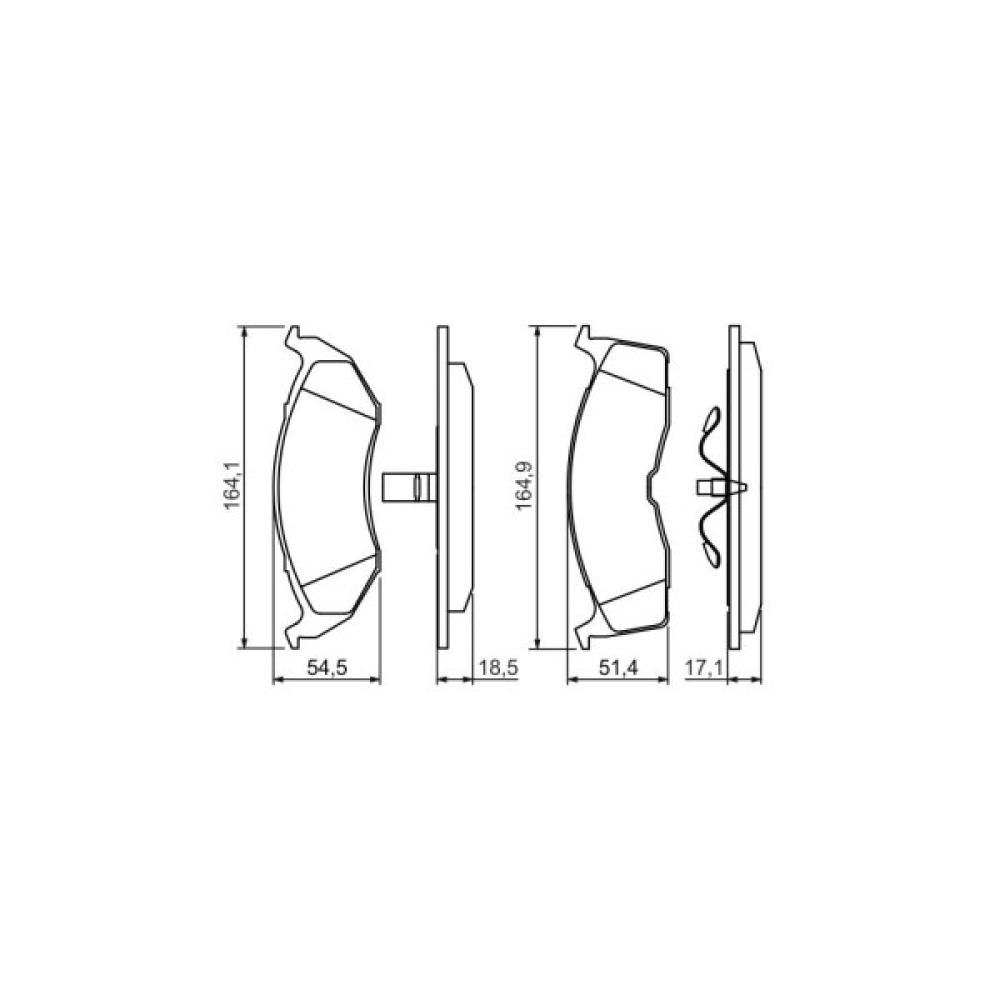 Гальмівні колодки Bosch 0 986 424 363 Гальмівні колодки Bosch 0 986 424 363
