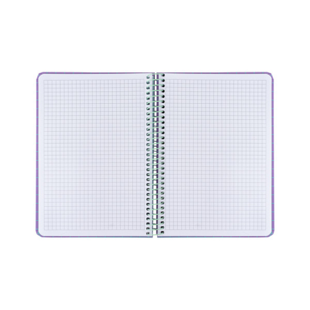 Блокнот Axent на спіралі А5 120 аркушів, клітинка, тверда обкладинка, бузковий (8460-3-A)