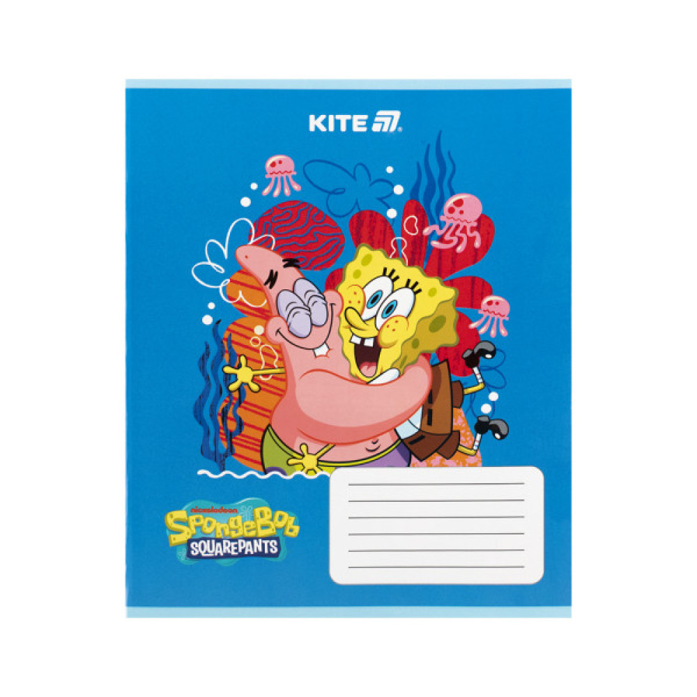 Зошит Kite SpongeBob SquarePants, 12 аркушів, коса лінія (SB25-235)
