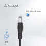 Кабель живлення Piko Кабель живлення ACCLAB USB to DC, 5,5х2,5 мм, 5V, 1,5A (чорний) (1283126552823) Кабель живлення Piko Кабель живлення ACCLAB USB to DC, 5,5х2,5 мм, 5V, 1,5A (чорний) (1283126552823)
