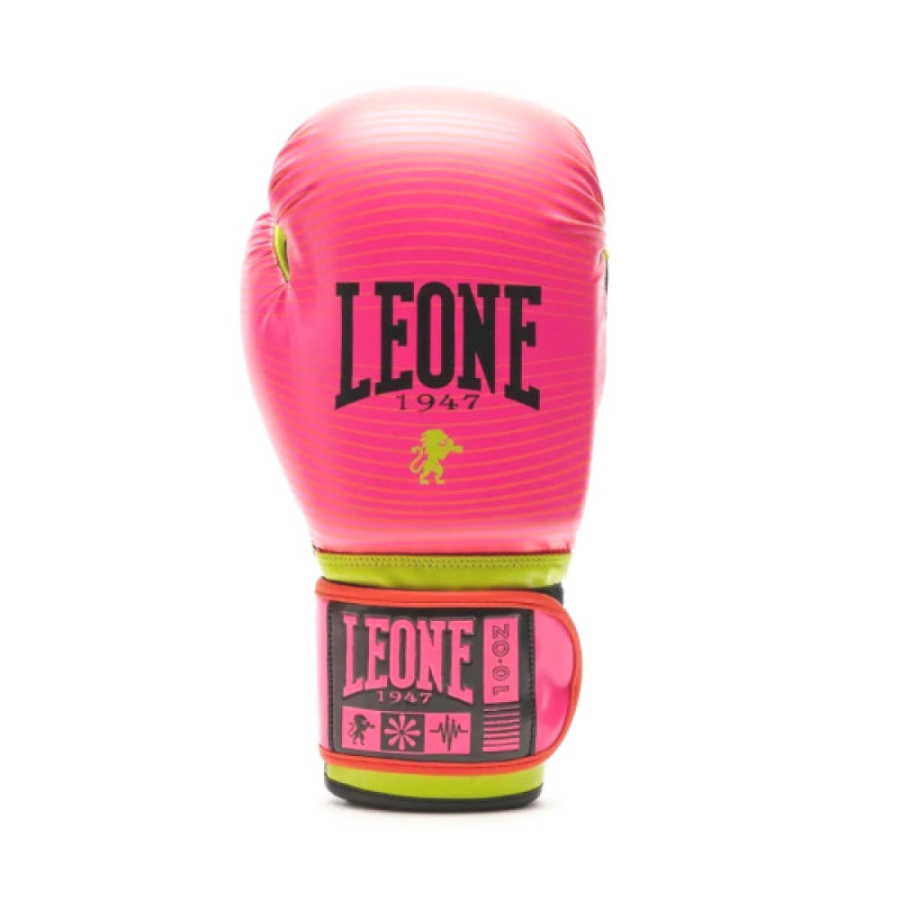 Боксерські рукавички Leone GN313 Waves Fuxia 12 унцій (капа в комплекті) (GN313_Fuxia_12oz)