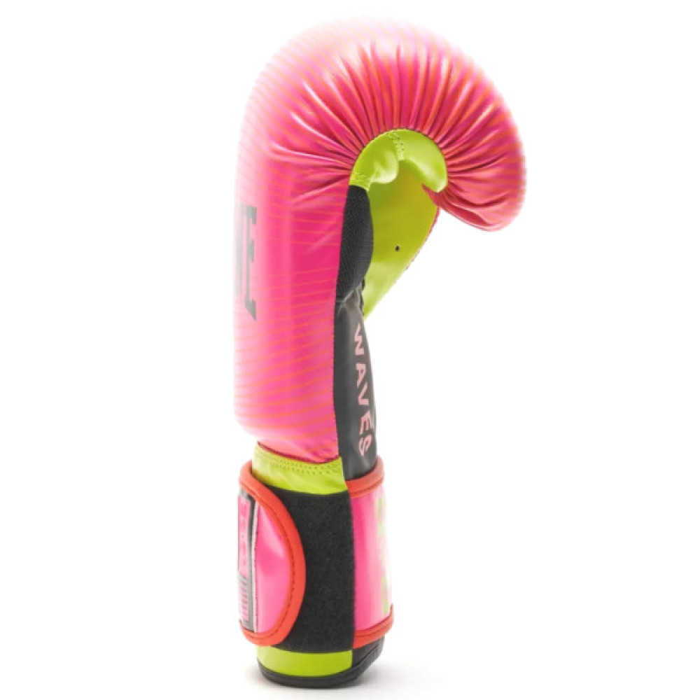 Боксерські рукавички Leone GN313 Waves Fuxia 12 унцій (капа в комплекті) (GN313_Fuxia_12oz)