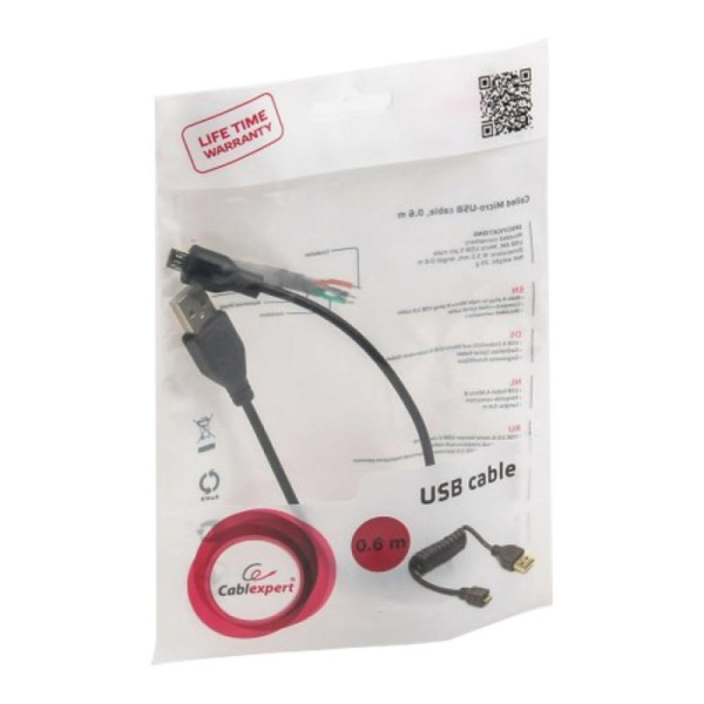 Дата кабель USB 2.0 AM to Micro 5P 0.6m Cablexpert (CC-mUSB2C-AMBM-0.6M)