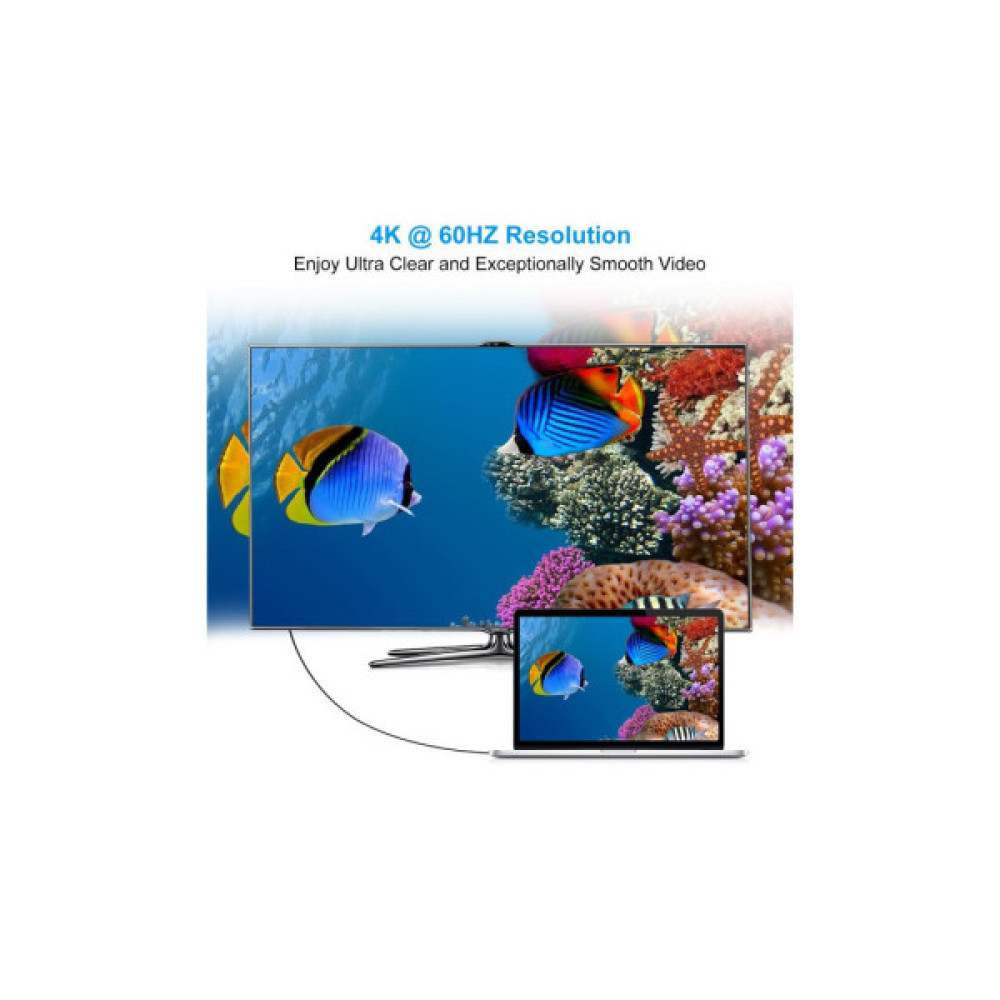 Кабель мультимедійний USB-C to DisplayPort M 1.8m 4K60Hz Choetech (XCP-1801BK)