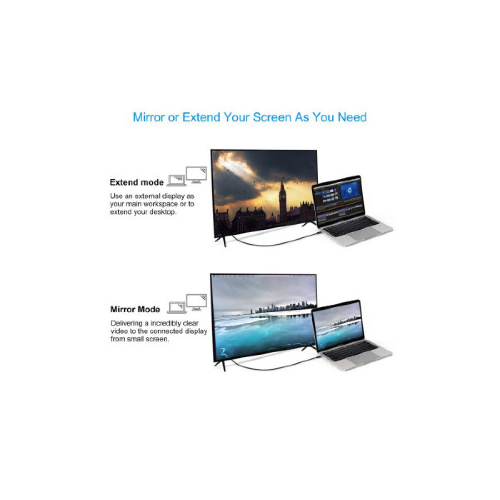 Кабель мультимедійний USB-C to DisplayPort M 1.8m 4K60Hz Choetech (XCP-1801BK)