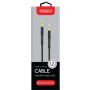 Кабель мультимедійний 3.5mm M to 3.5mm M 1.2m black Intaleo (1283126487538)