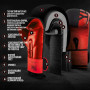 Боксерські рукавички PowerPlay 3086 Matt Challenger Чорно-Червоні 12 унцій (PP_3086_12oz_Bl/Red)