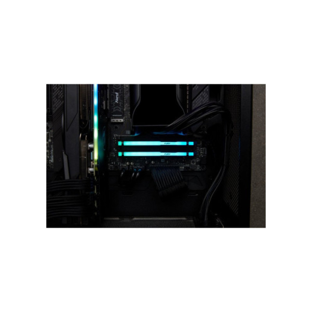 Модуль пам'яті для комп'ютера DDR5 32GB (2x16GB) 5200 MHz Beast RGB XMP Kingston Fury (ex.HyperX) (KF552C40BBAK2-32)