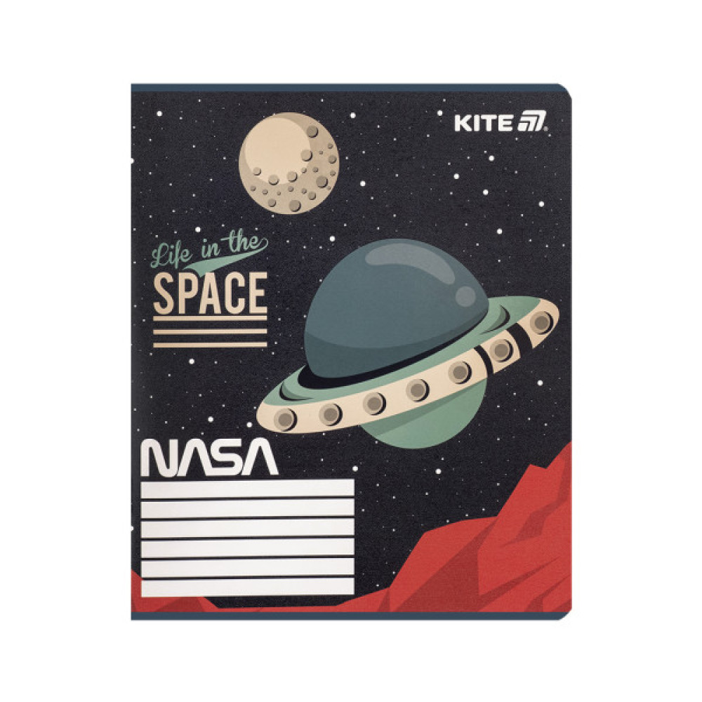 Зошит Kite NASA, 12 аркушів, клітинка (NS25-232)
