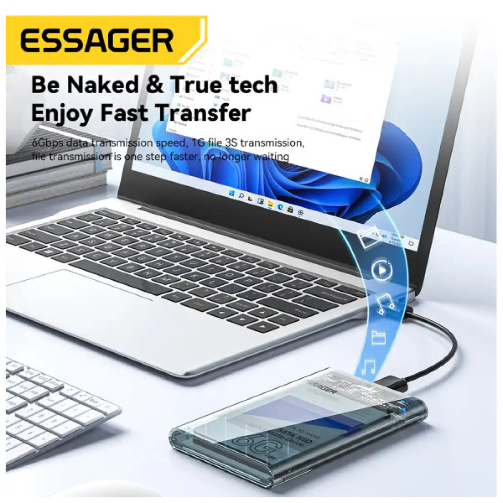 Кишеня зовнішня Essager HDD Space SATA 3.0 Hard Drive 2.5 inch Enclosure (EYPS0-XZ20-P)