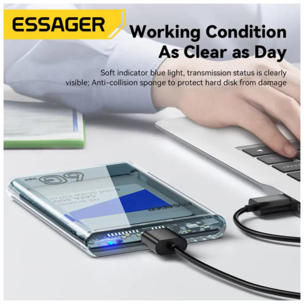 Кишеня зовнішня Essager HDD Space SATA 3.0 Hard Drive 2.5 inch Enclosure (EYPS0-XZ20-P)