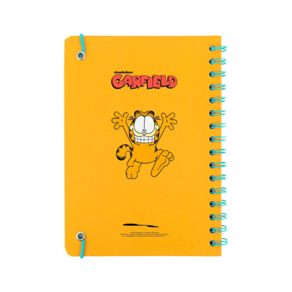 Блокнот Kite на спіралі A5 Garfield , 80 аркушів, клітинка (GF25-190)