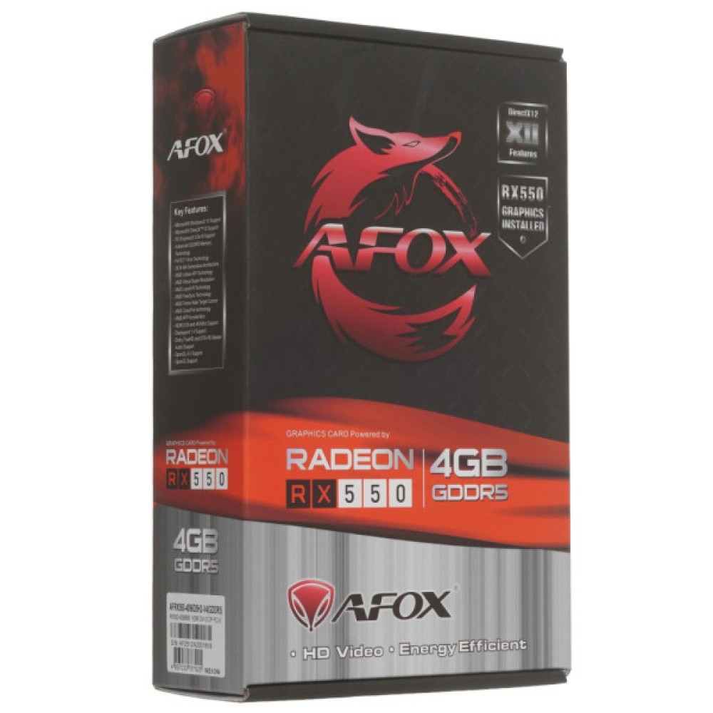 Відеокарта Afox Radeon RX 550 4Gb (AFRX550-4096D5H2-V4)