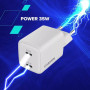 Зарядний пристрій Canyon CU35CC GaN 35W 2xPD EU White (CNS-CUW35CC) Зарядний пристрій Canyon CU35CC GaN 35W 2xPD EU White (CNS-CUW35CC)