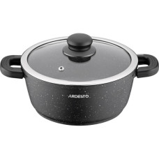 Каструля Ardesto Gemini Anzio скляна кришка 20 см 2,5 л чорна (AR2420GE)