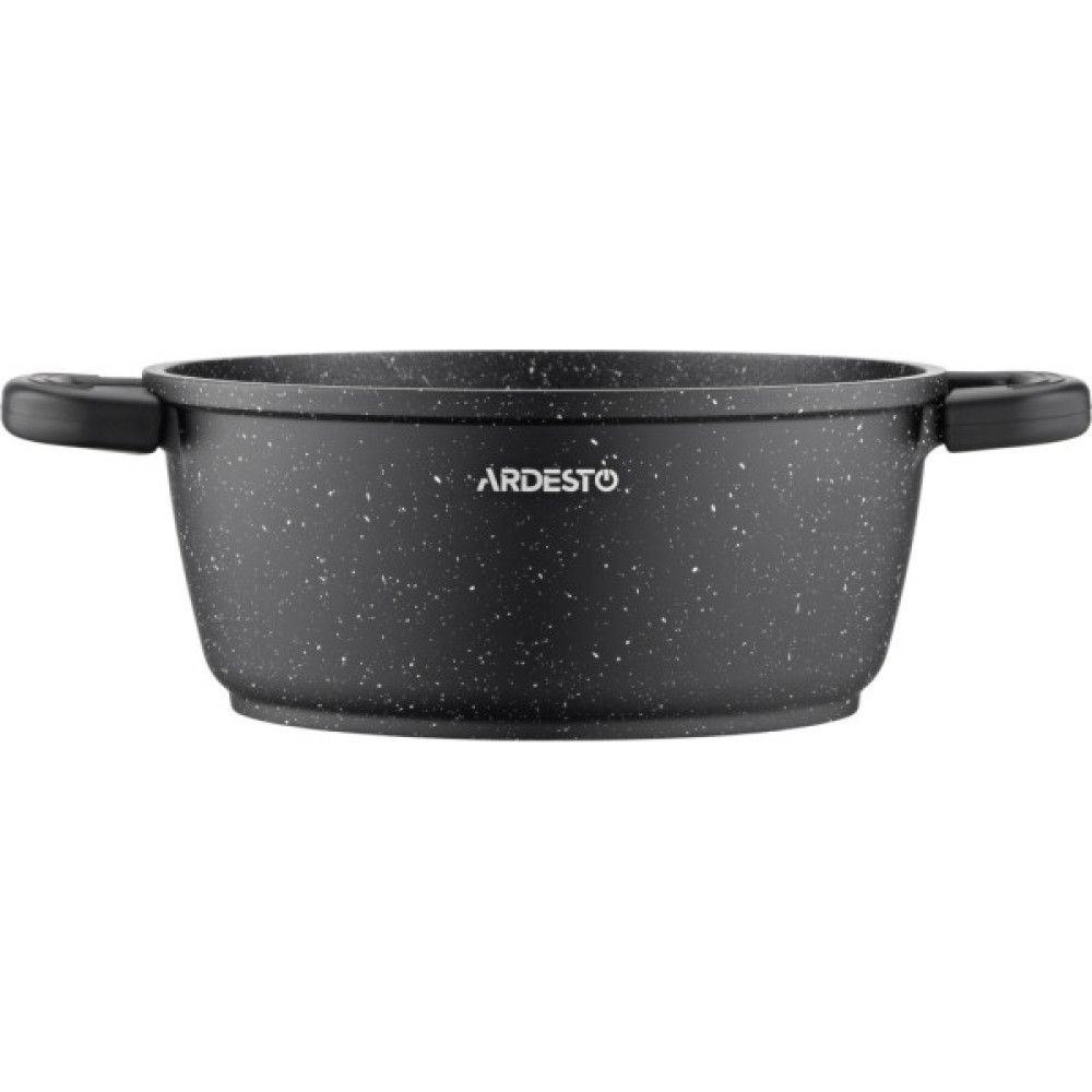 Каструля Ardesto Gemini Anzio скляна кришка 20 см 2,5 л чорна (AR2420GE)