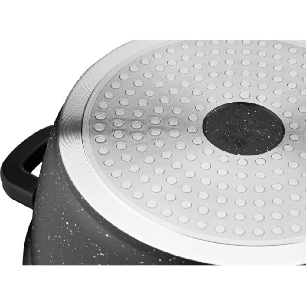 Каструля Ardesto Gemini Anzio скляна кришка 20 см 2,5 л чорна (AR2420GE)