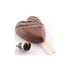 Форма для морозива Silikomart серія "Gelateria" Серце 2 форми, таця, 50 паличок (GEL03)
