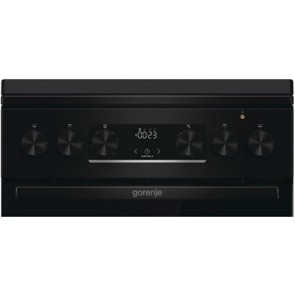 Плита Gorenje комбінована, 70л, 50x60см, дисплей, чавун, чорний