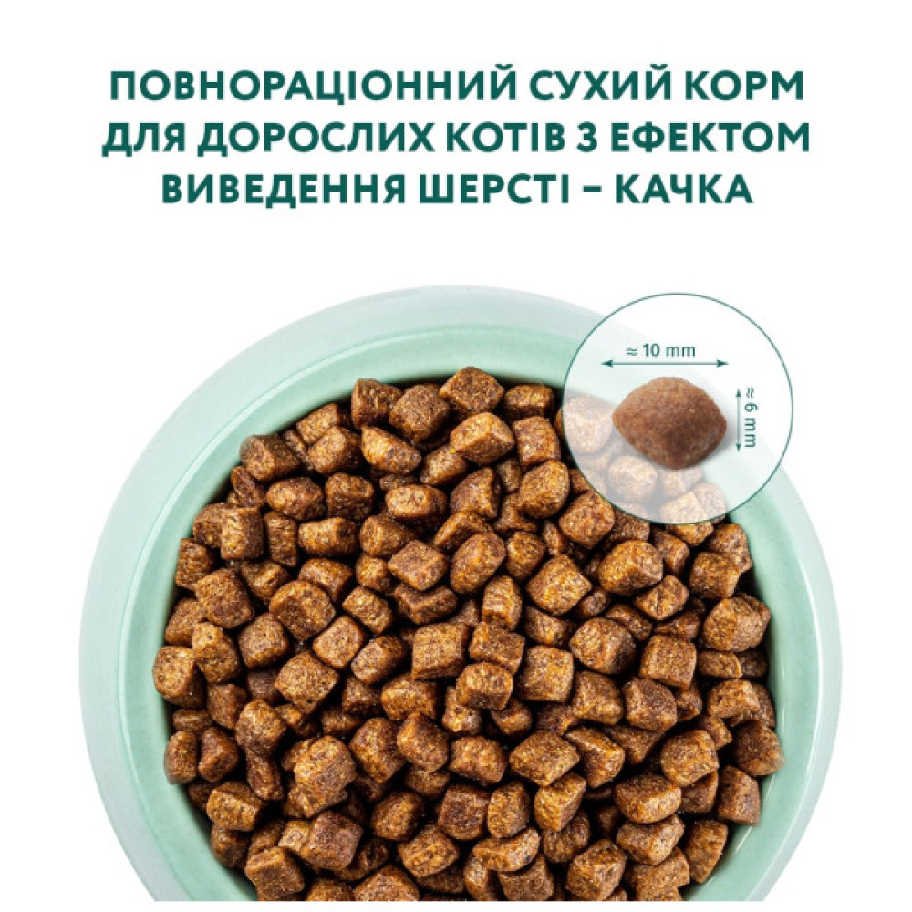 Сухий корм для кішок Optimeal з ефектом виведення шерсті - качка 10 кг (4820083909979)