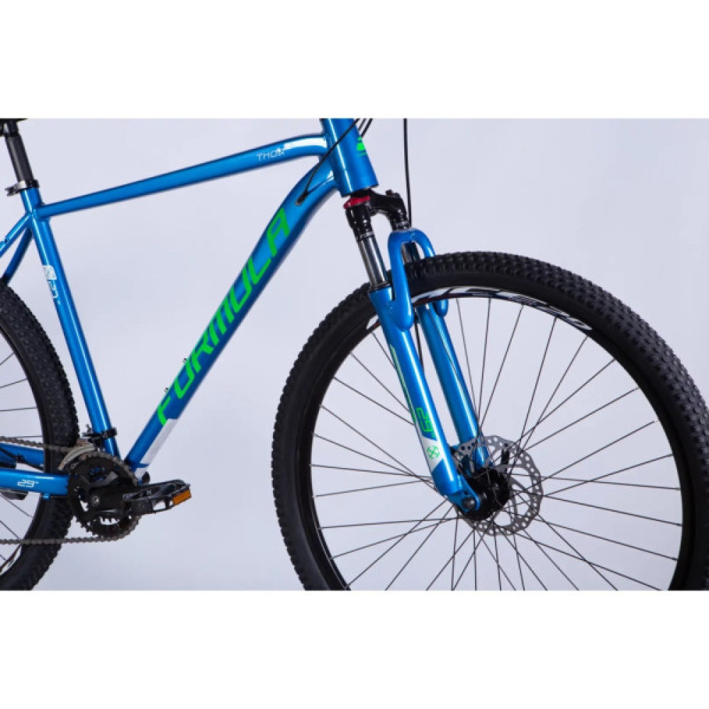 Велосипед Formula 29" THOR DD CS рама-19" AL 2026 синій з зеленим (OPS-FR-29-431)