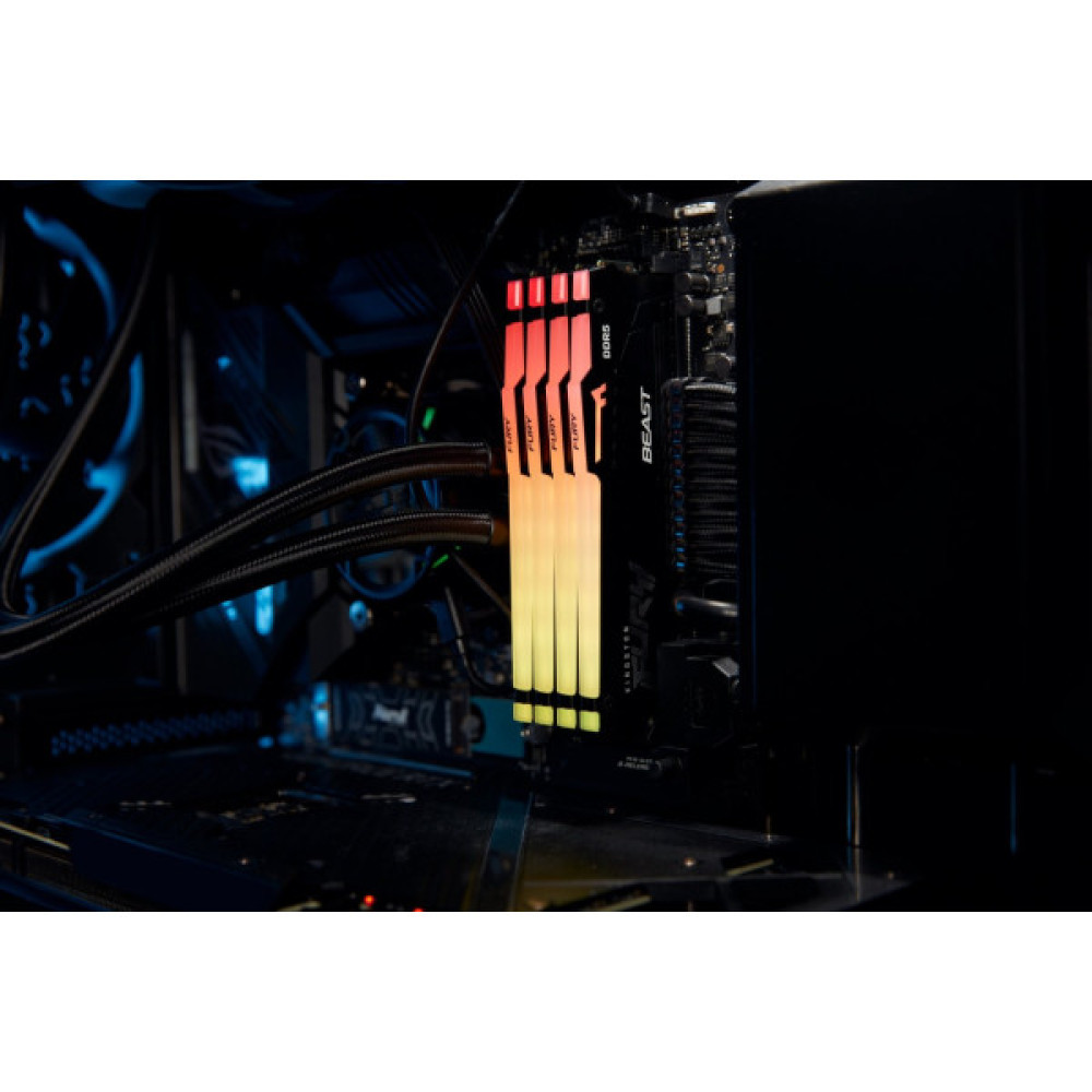 Пам'ять ПК Kingston DDR5 32GB KIT (16GBx2) 5600 FURY Beast RGB