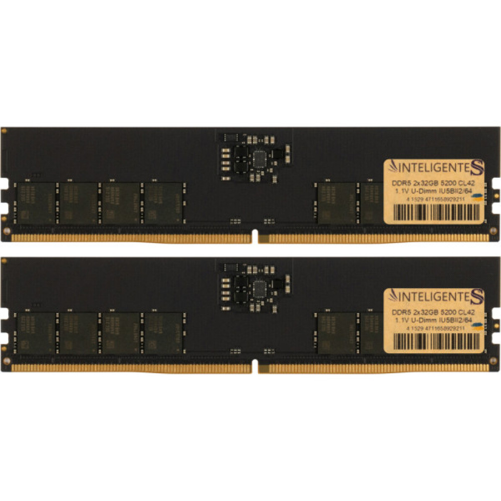 Модуль пам'яті для комп'ютера DDR5 64GB (2x32GB) 5200 MHz INTELIGENTES (IU5BII2/64)