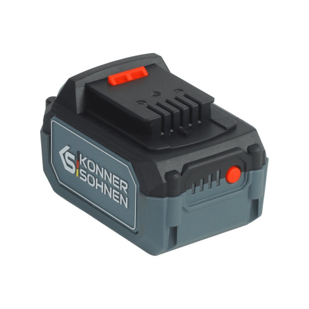 Набір із двох акумуляторних інструментів Konner&Sohnen KS IDAGB 20V SET 1 20В дриль ударний, шліфмашина кутова, швидкий ЗП 2.4А акб 1х2А·год+1х4А·год кейс 3кг