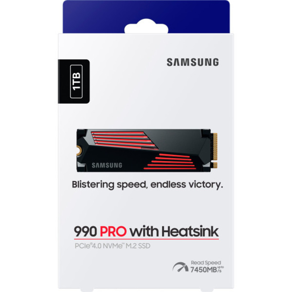 Накопичувач SSD Samsung M.2 1TB PCIe 4.0 990PRO+ радіатор