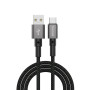 Дата кабель USB 2.0 AM to USB-C 1.0m 3A nylon black Grand-X (PC-08B)