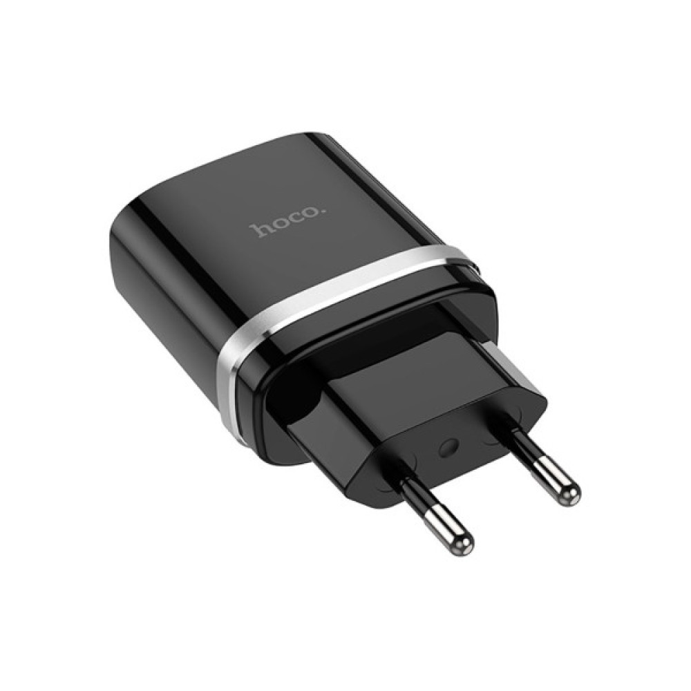 Зарядний пристрій HOCO C12Q Smart USB QC3.0 + cable Micro 18W Black (6931474716279)