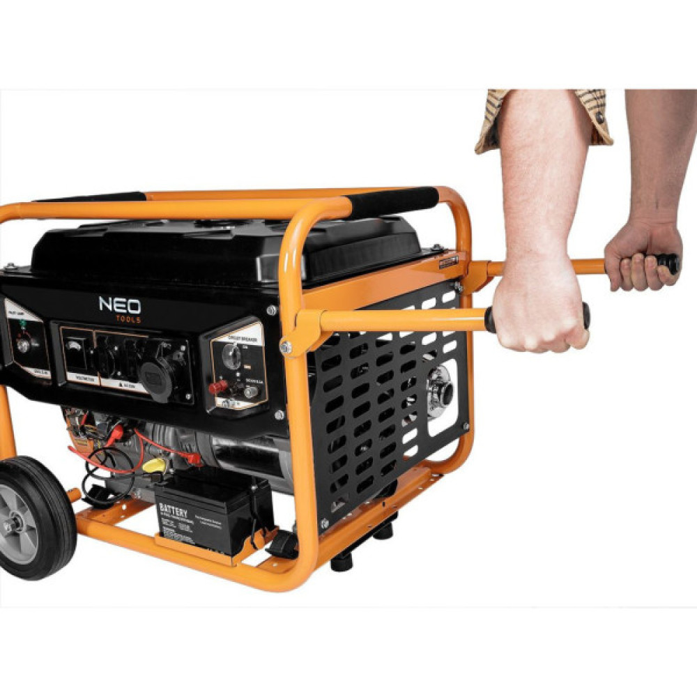 Генератор Neo Tools 230V, 1 фаза, 6/6.5kW, електростарт, AVR (04-731) Генератор Neo Tools 230V, 1 фаза, 6/6.5kW, електростарт, AVR (04-731)